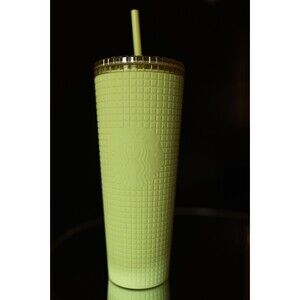 Starbucks Winter 2023 - Meadow Yellow Soft Touch Grid Tumbler Cold Cup- 24 oz